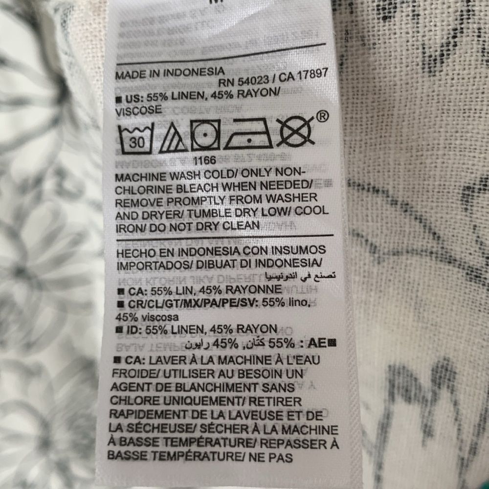 Old Navy Linen Blend Black White Sleeveless V-Neck Midi Sundress Size M - Picture 8 of 8